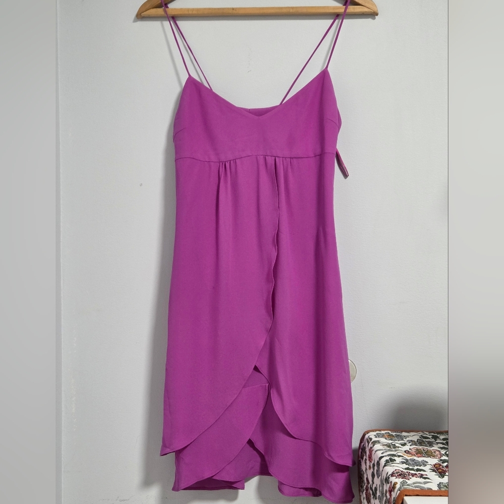Michael Kors Spaghetti Strap Ruffle Hem Slip Dress / Babydoll Dress
